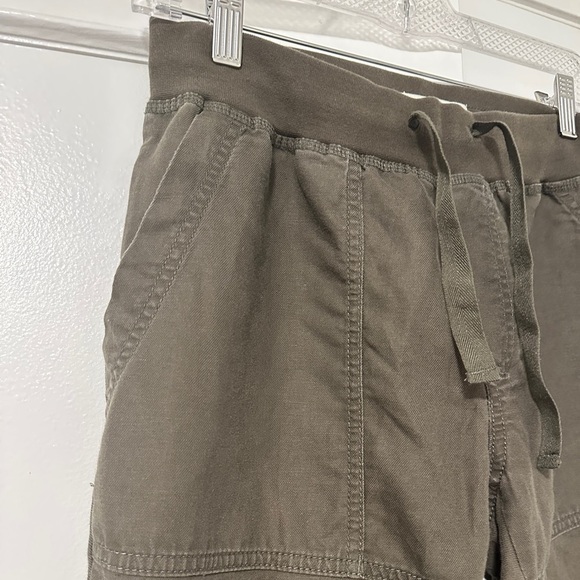 TNA Army Green Cargo Jogger Pants Size Small Women’s Linen Blend - Picture 5 of 11